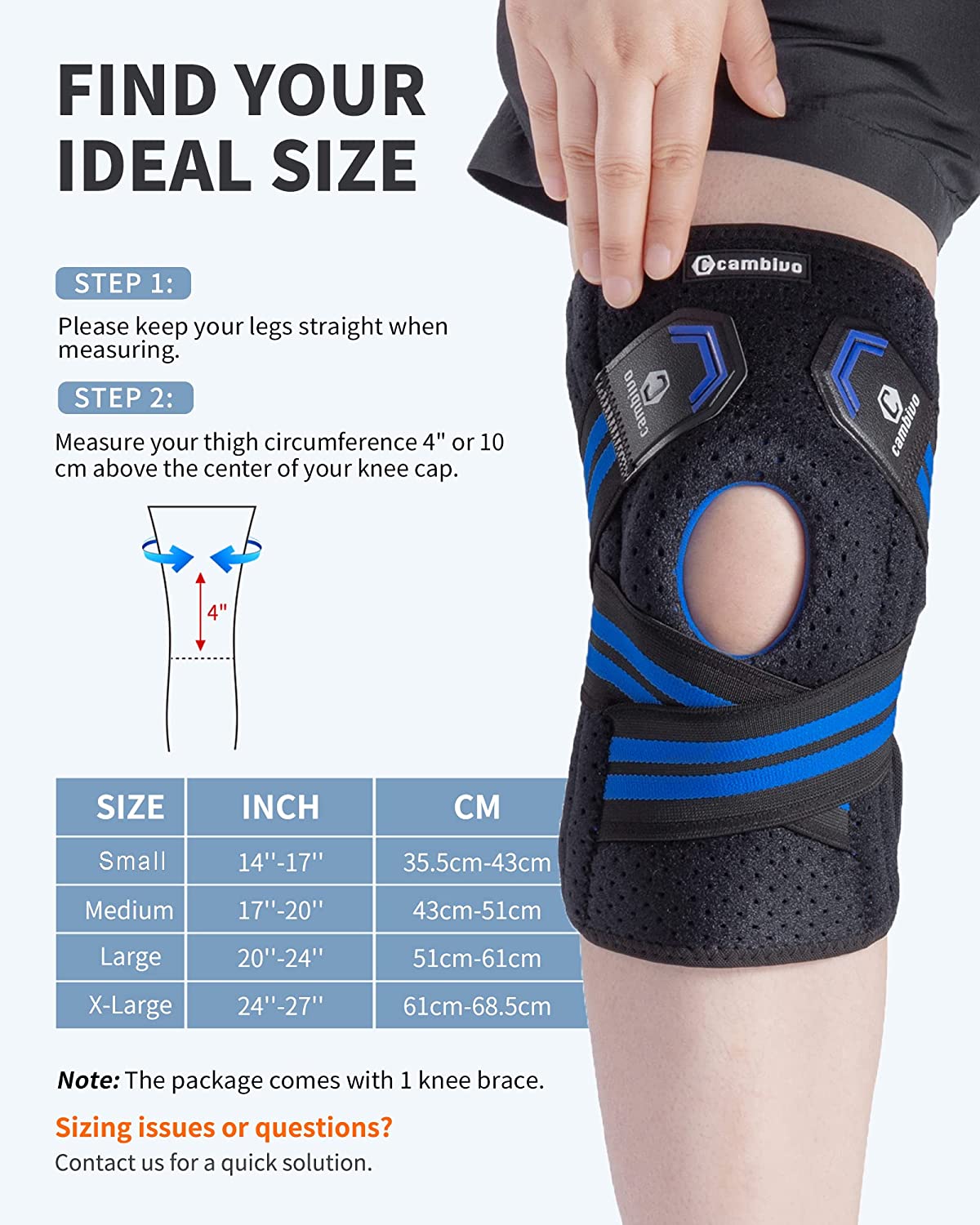 cambivo-knee-braces-genouill-re-rotule-ouverte-bleu-stabilisateurs image 2