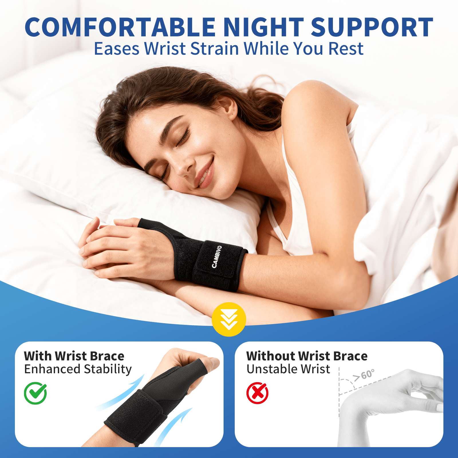 cambivo-wrist-brace-bande-poignet-compression-noir-paire-taille-unique image 5