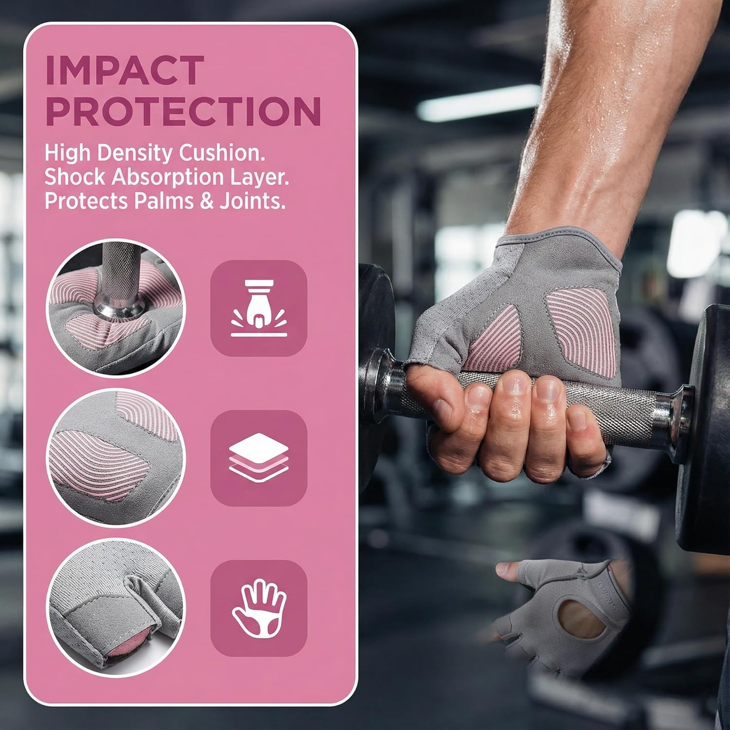 cambivo-wrist-brace-gants-de-musculation-rose-noir-taille-m-1-paire image 4