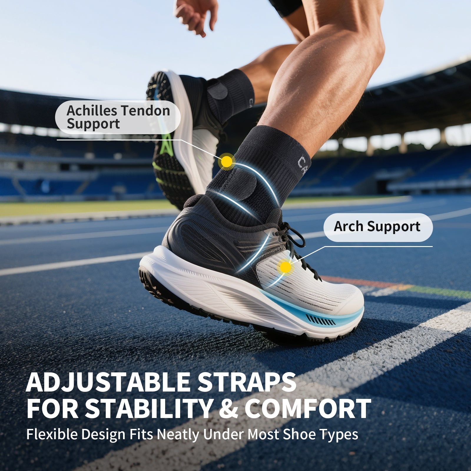 cambivo-ankle-support-chevilli-re-compression-15-20-mmhg-paire-noire image 5