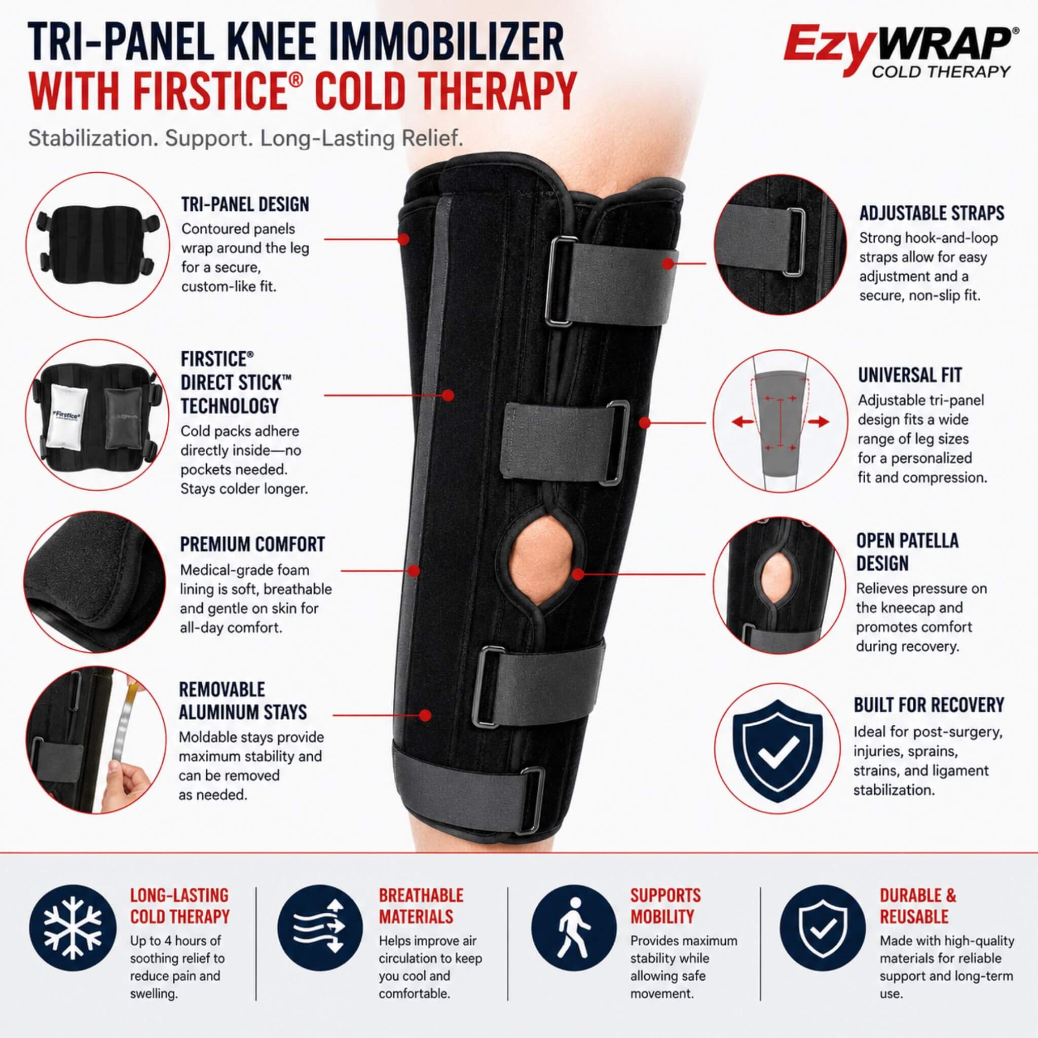 ezywrap-tri-panel-1279-attelle-genou-immobilisation image 5