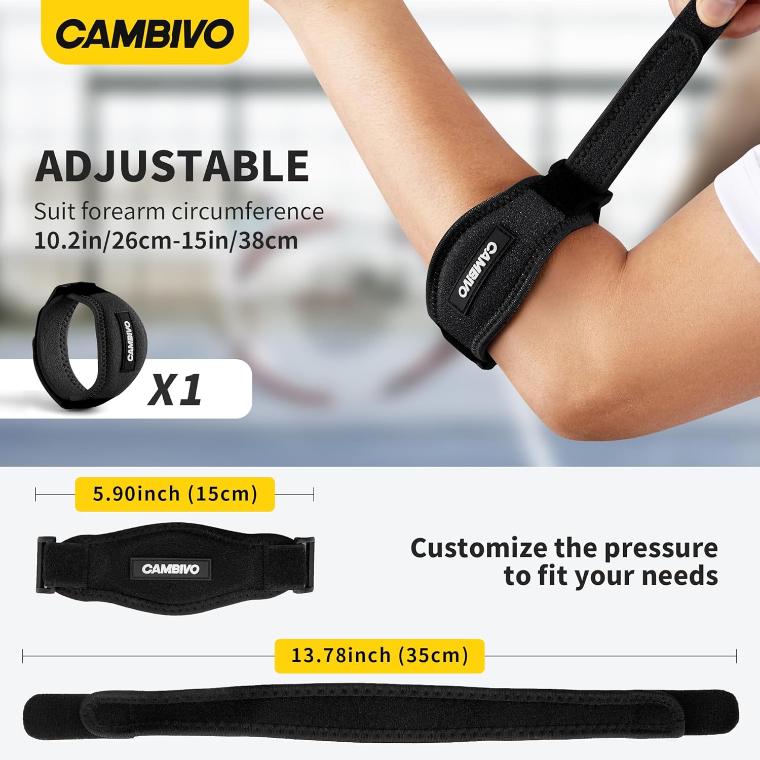 cambivo-elbow-braces-sangle-coude-tennis-noir-lot-2 image 3