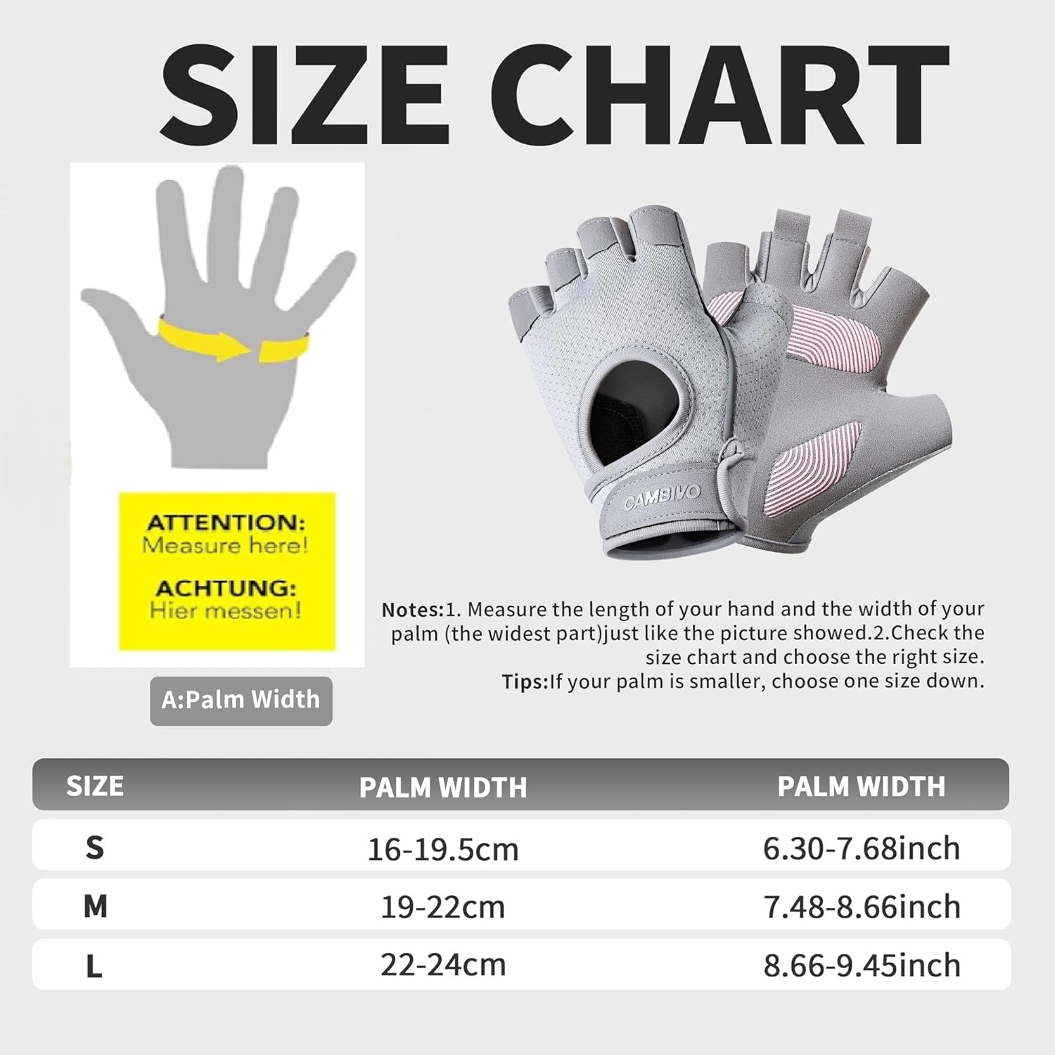 cambivo-wrist-brace-gants-de-musculation-rose-noir-taille-m-1-paire image 2