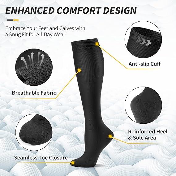 cambivo-compression-socks-contention-l-g-re-8-15-mmhg-6-paires-noir image 3