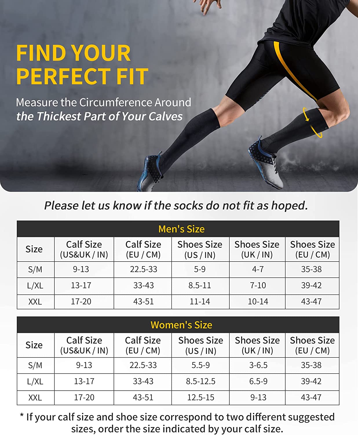 cambivo-compression-socks-chaussettes-contention-20-30-mmhg-2-paires-noir image 2