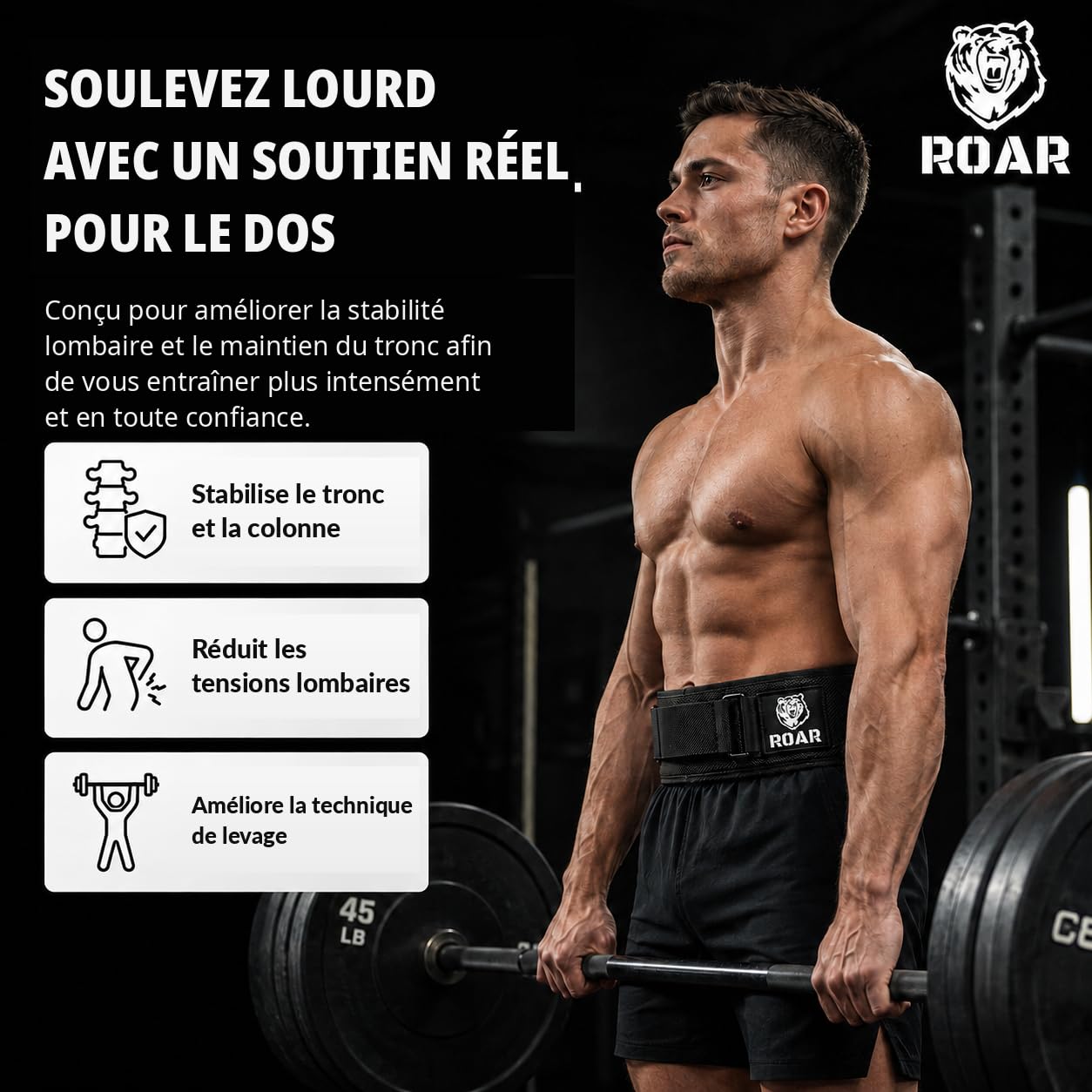roar-ceinture-musculation-n-opr-ne-noir-m-lombaire image 2