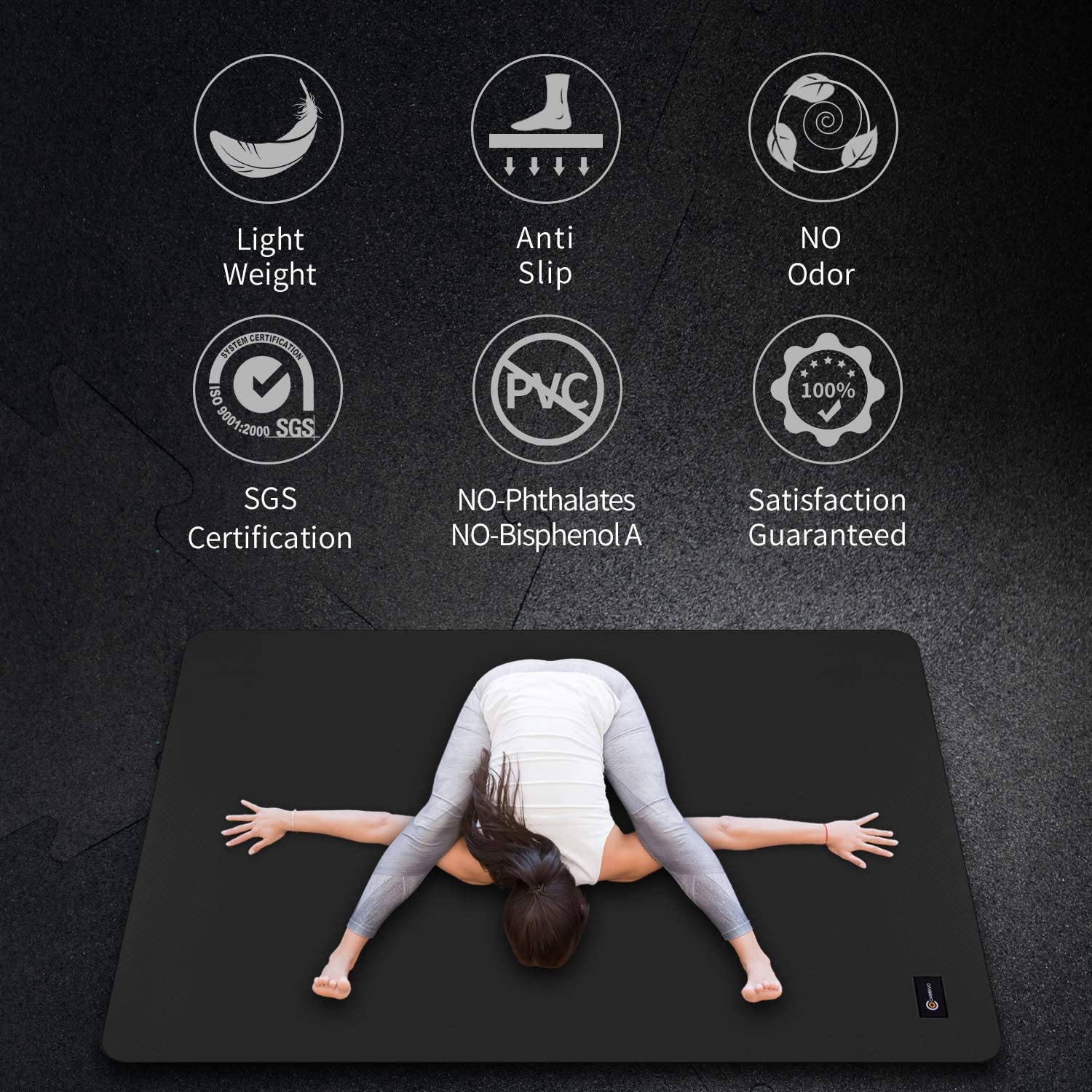 cambivo-yoga-mats-grand-tapis-yoga-large-183x122cm-6mm-noir image 5