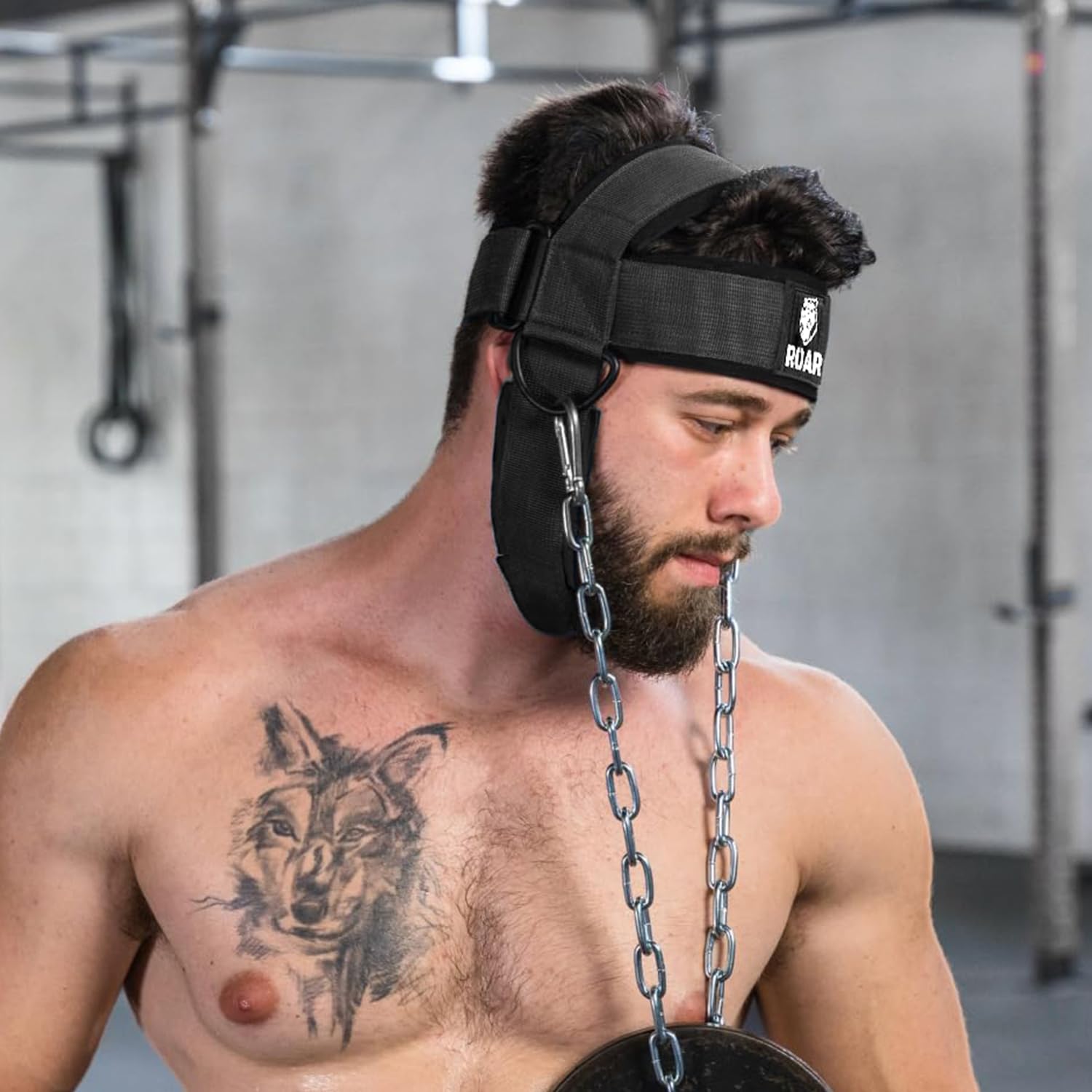 roar-harnais-cou-musculation-taille-m-sangle-paisse image 8