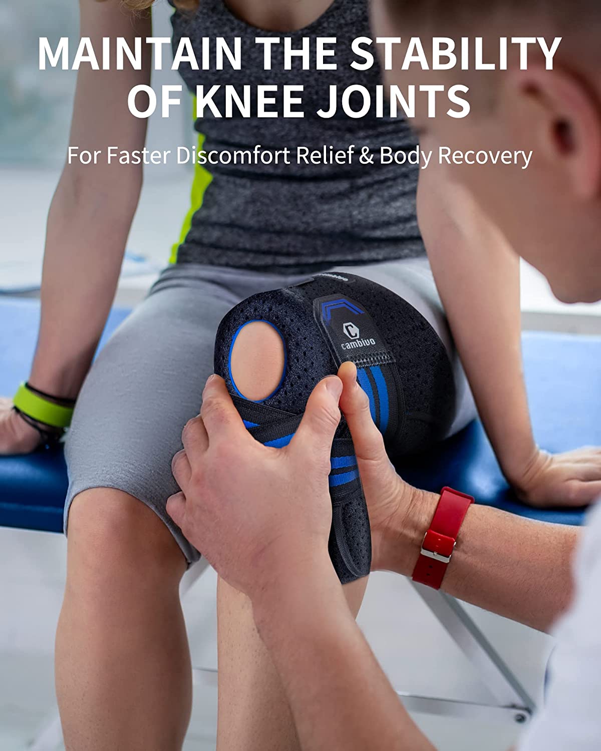 cambivo-knee-braces-genouill-re-rotule-ouverte-bleu-stabilisateurs image 8