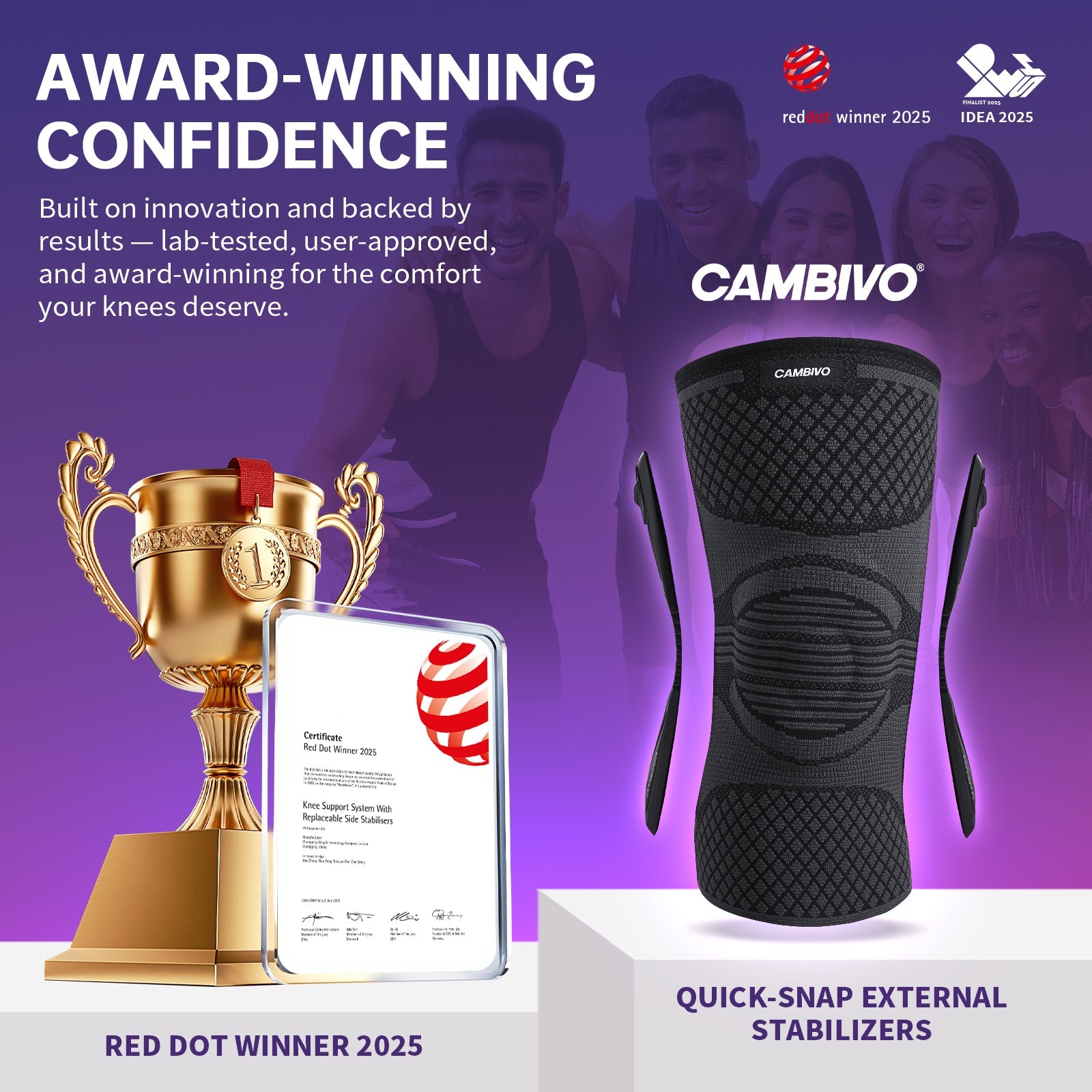 cambivo-knee-braces-genouill-re-noire-stabilisateurs-amovibles image 2