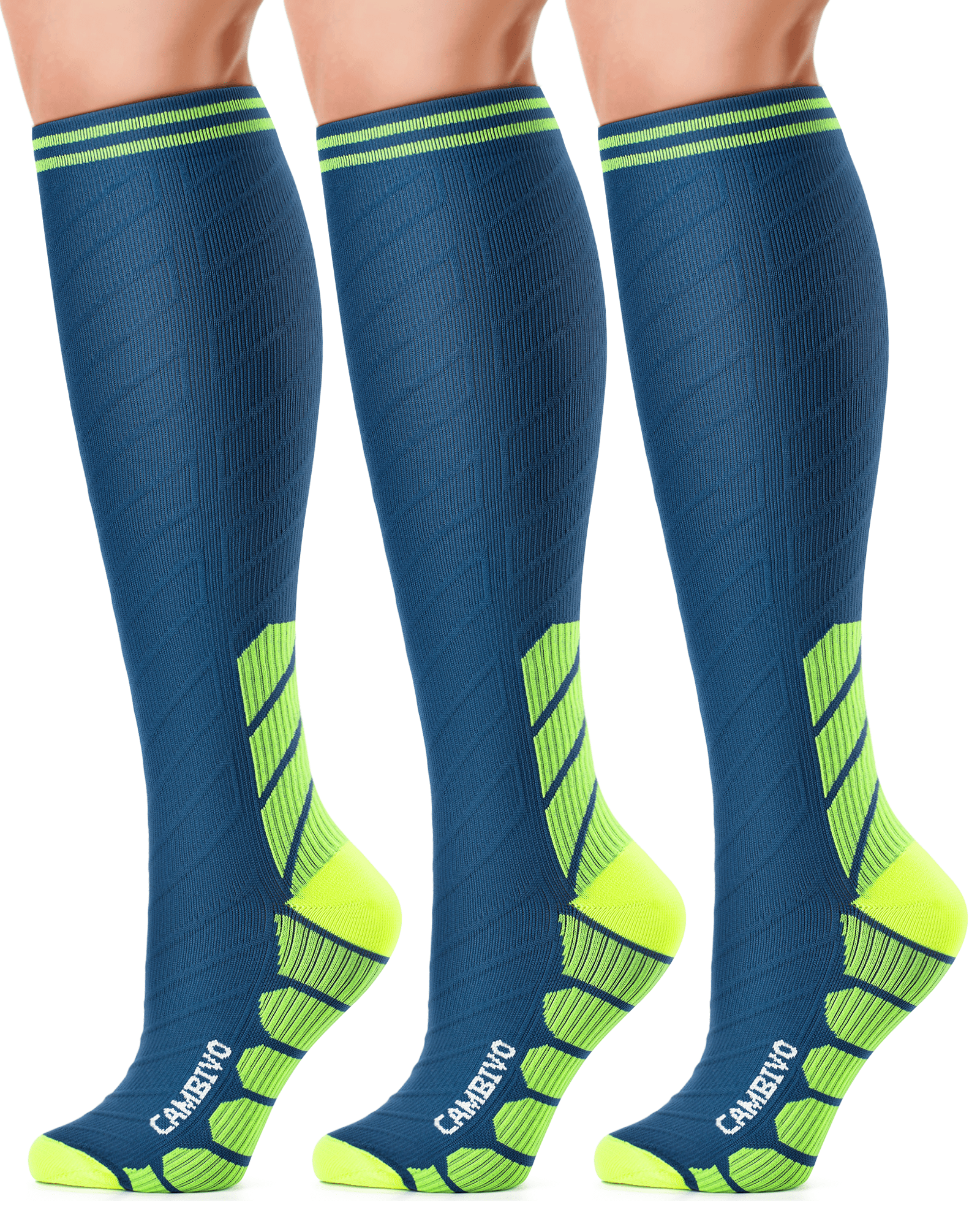 cambivo-compression-socks-chaussettes-de-contention-noires-3-paires-20-30-mmhg image 8