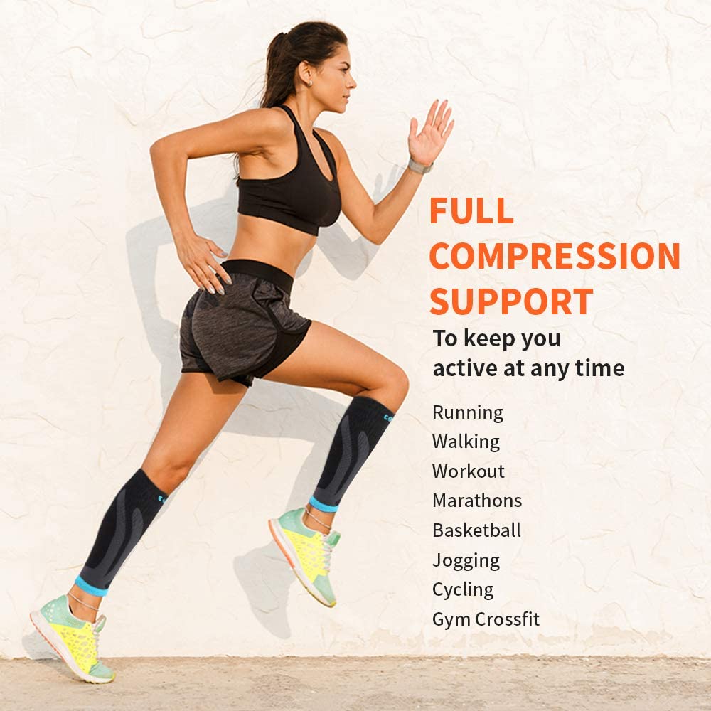 cambivo-manchon-mollet-compression-noir-3-paires-running image 8