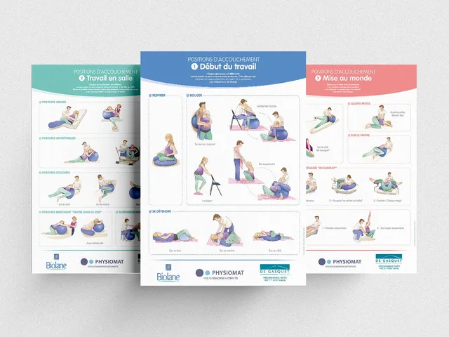physiomat-livres-posters-positions-accouchement-3-posters-a3 image 1