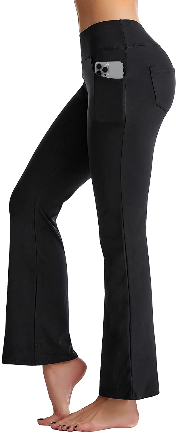 cambivo-yoga-clothing-pantalon-yoga-bootcut-noir-4-poches image 1