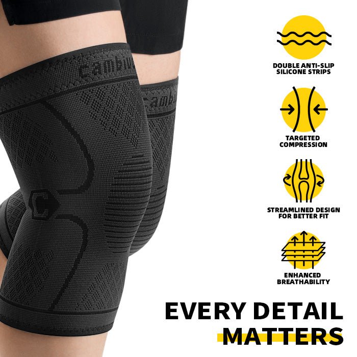 cambivo-knee-braces-genouillere-compression-lot-2-noir-menisque image 3