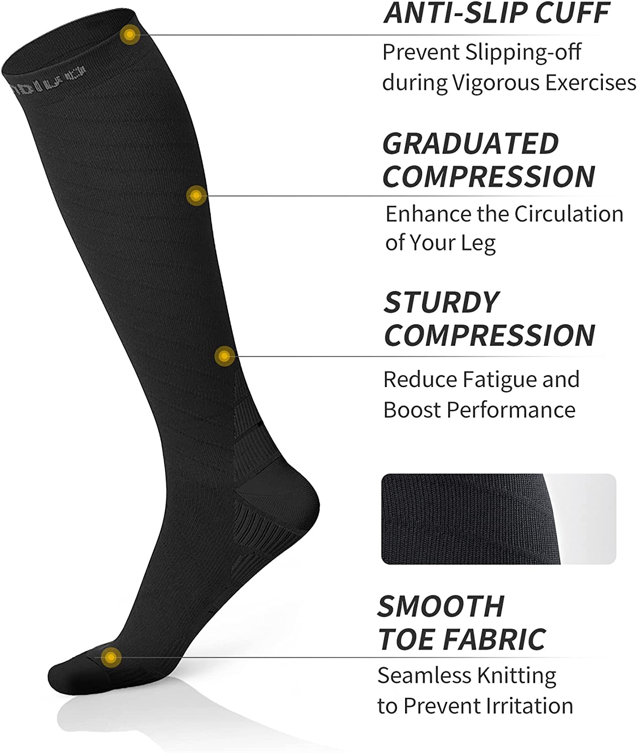 cambivo-compression-socks-chaussettes-contention-20-30-mmhg-2-paires-noir image 4