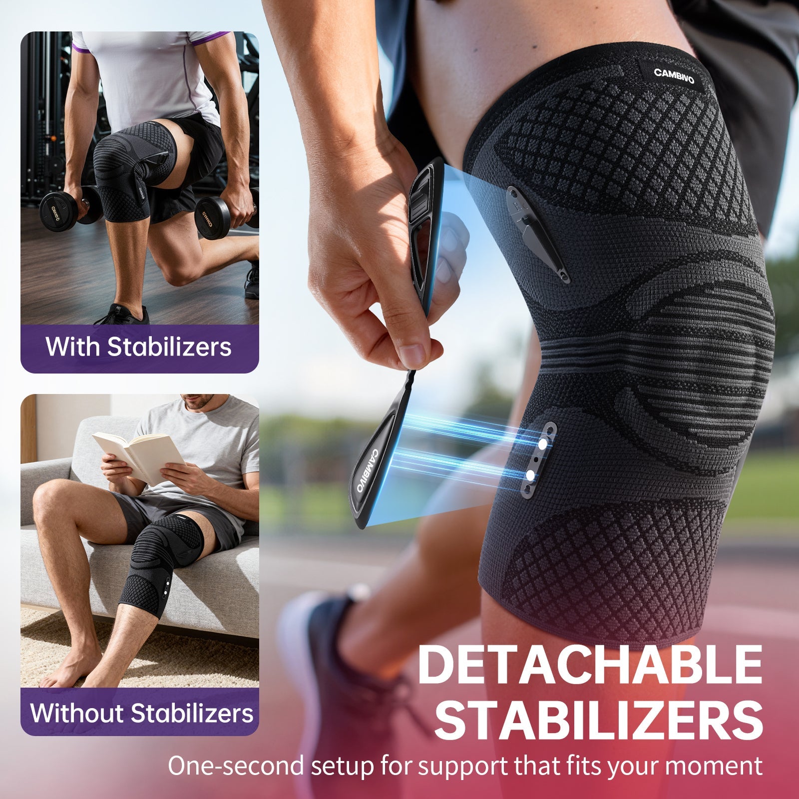 cambivo-knee-braces-genouill-re-noire-stabilisateurs-amovibles image 3