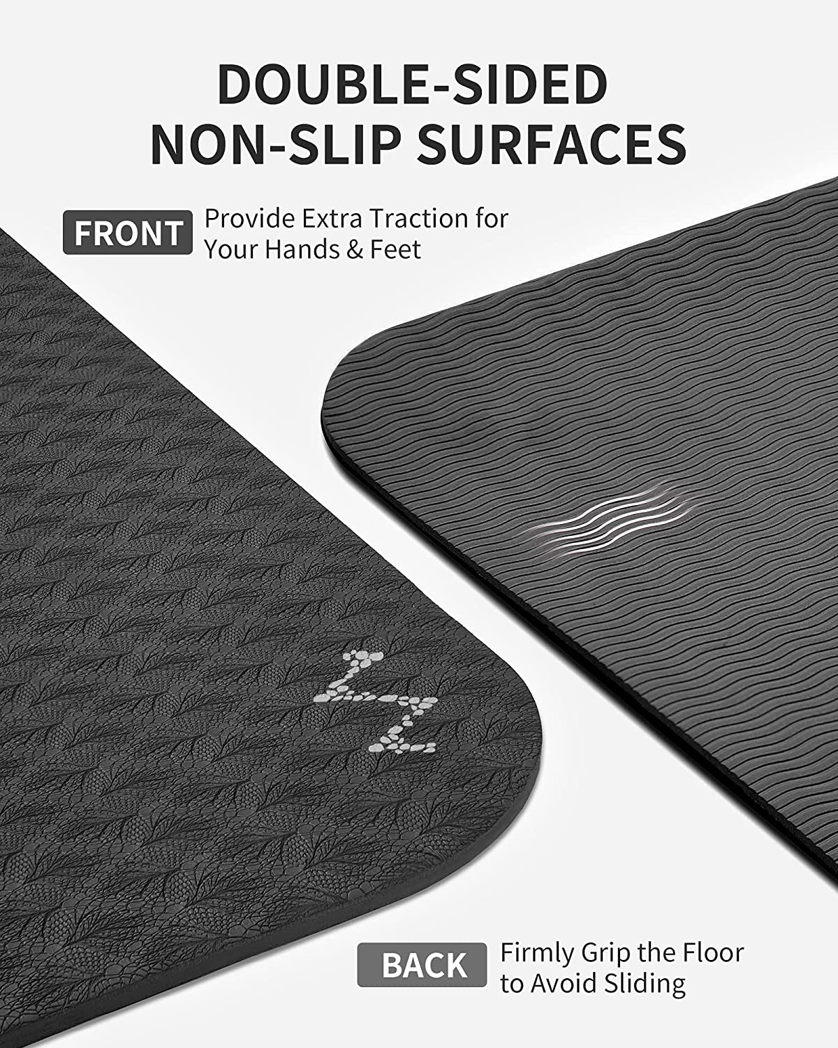 cambivo-yoga-mats-tapis-yoga-large-noir-6mm-serviette image 4