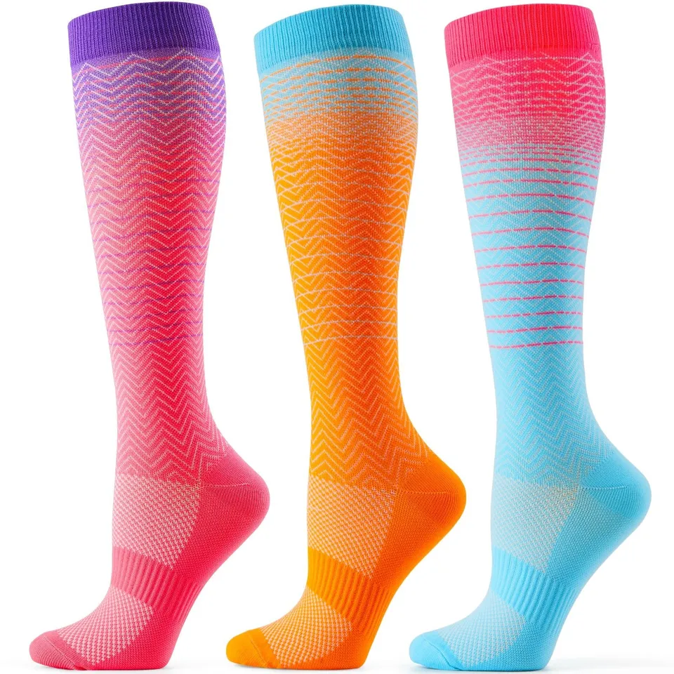 cambivo-chaussettes-compression-multicolores-s-m-lot-3-paires image 1