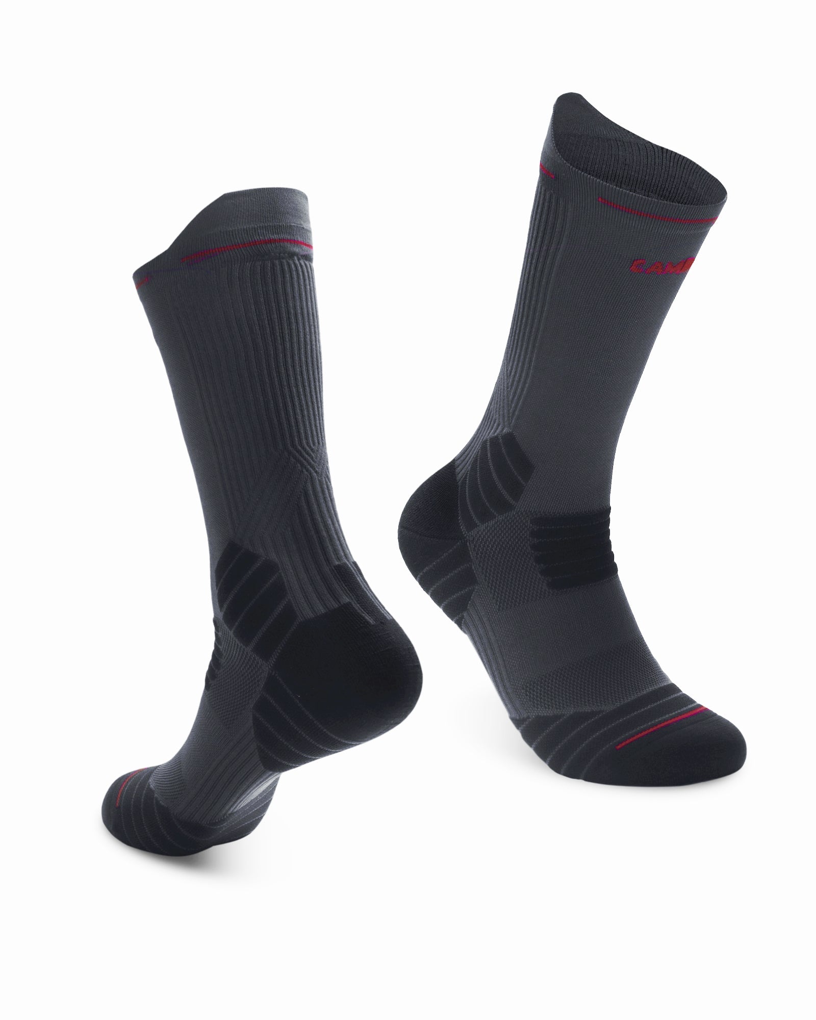 cambivo-hiking-socks-chaussettes-compression-2-paires-noires image 1