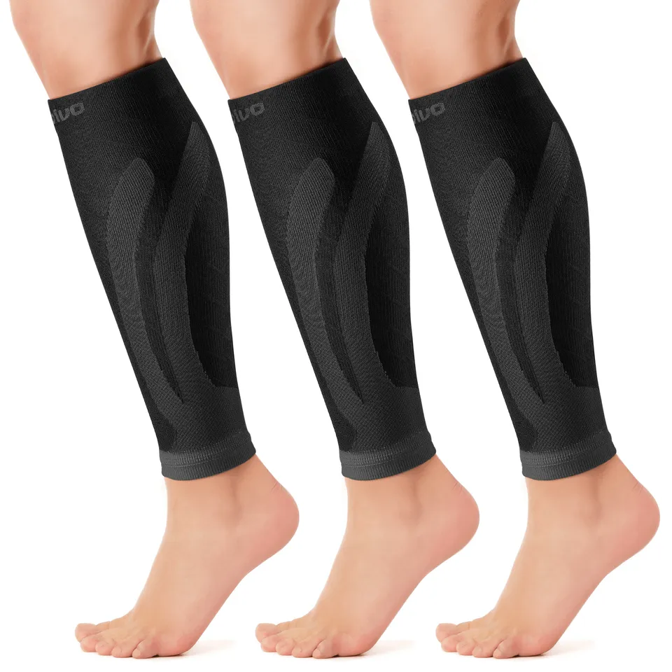 cambivo-calf-sleeves-manchons-mollets-compression-3-paires-noir image 1