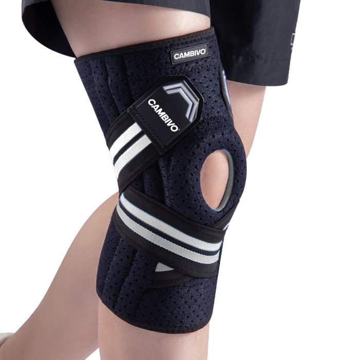 cambivo-knee-braces-genouill-re-r-glable-bleu-marine image 8