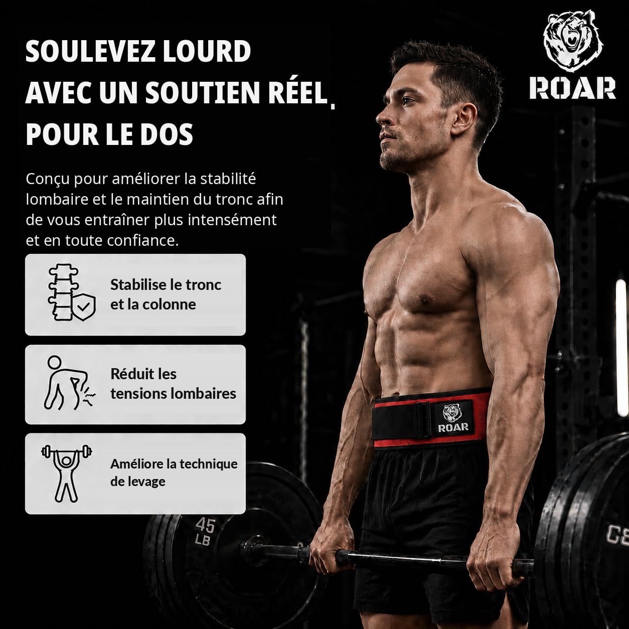 roar-ceinture-musculation-n-opr-ne-rouge-s-lombaire image 2