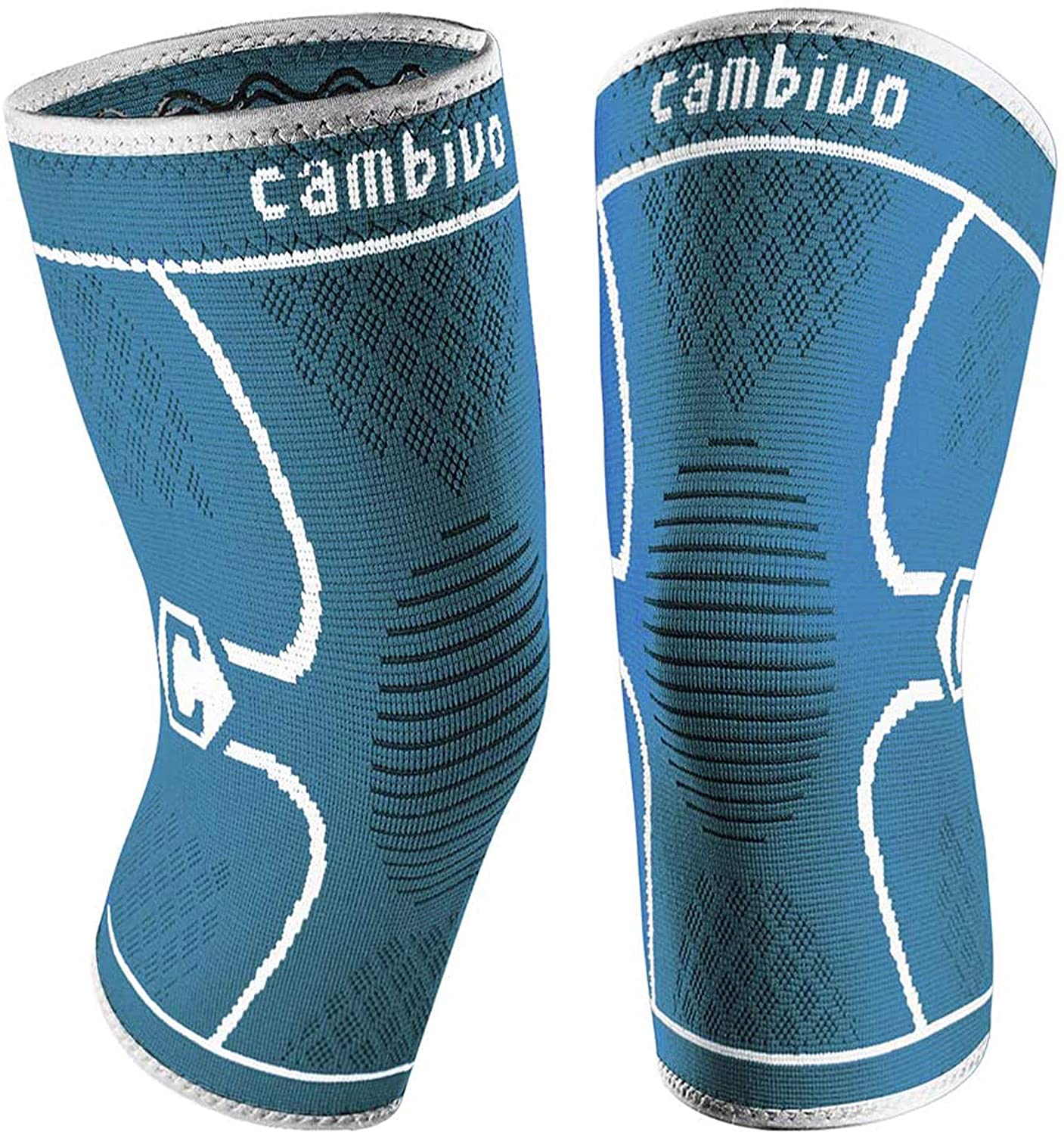 cambivo-knee-braces-manchon-genou-running-noir-lot-de-2-anti-glisse image 7