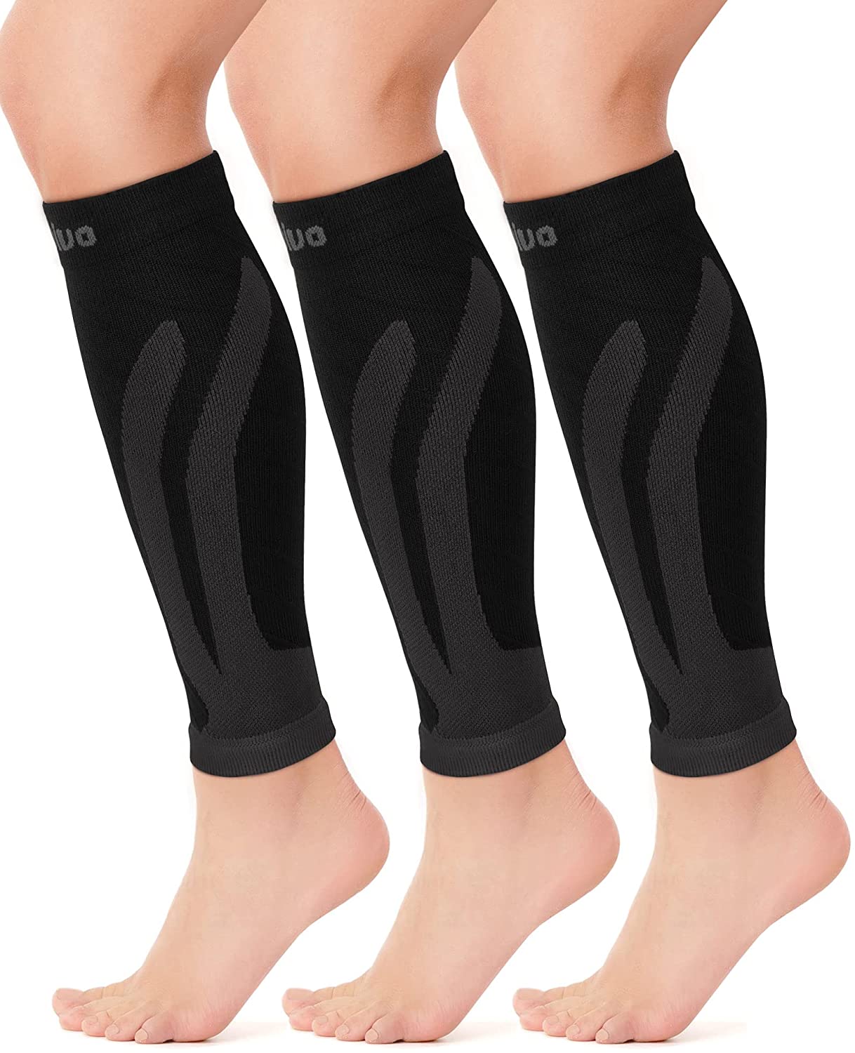 cambivo-manchon-mollet-compression-noir-3-paires-running image 3