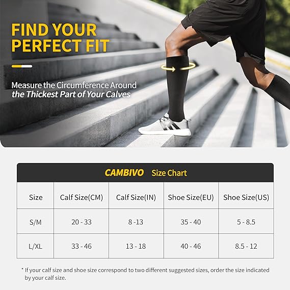 cambivo-compression-socks-contention-l-g-re-8-15-mmhg-6-paires-noir image 2