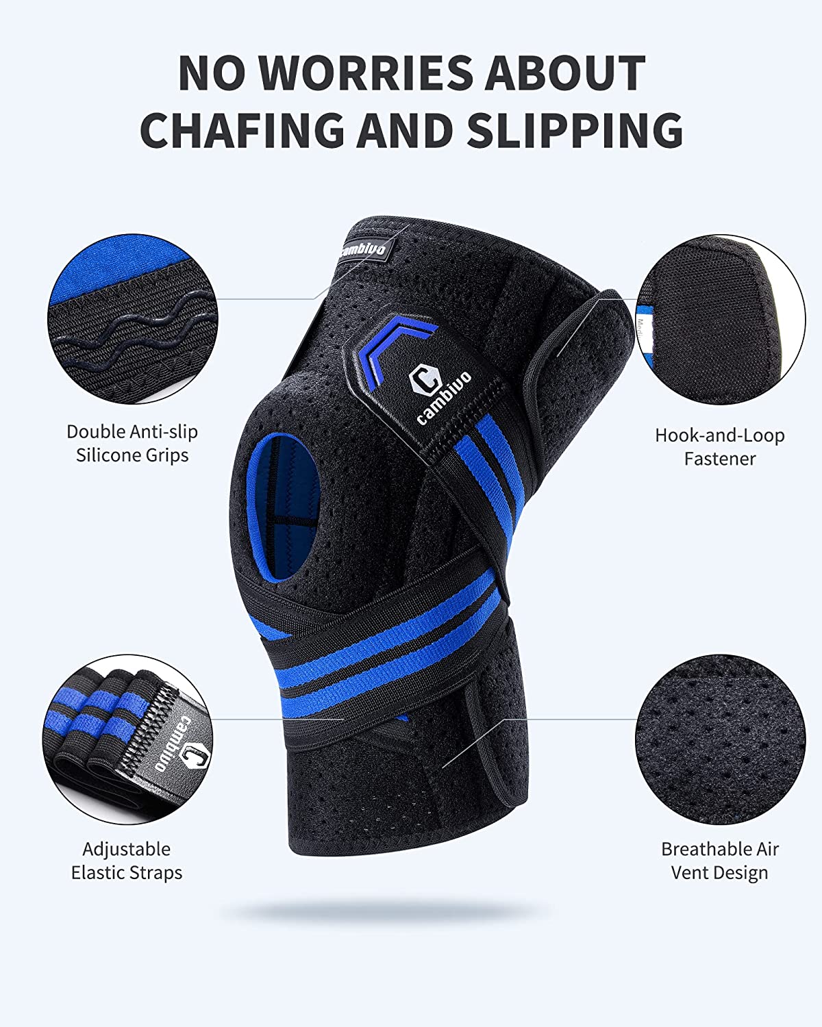 cambivo-knee-braces-genouill-re-rotule-ouverte-bleu-stabilisateurs image 6