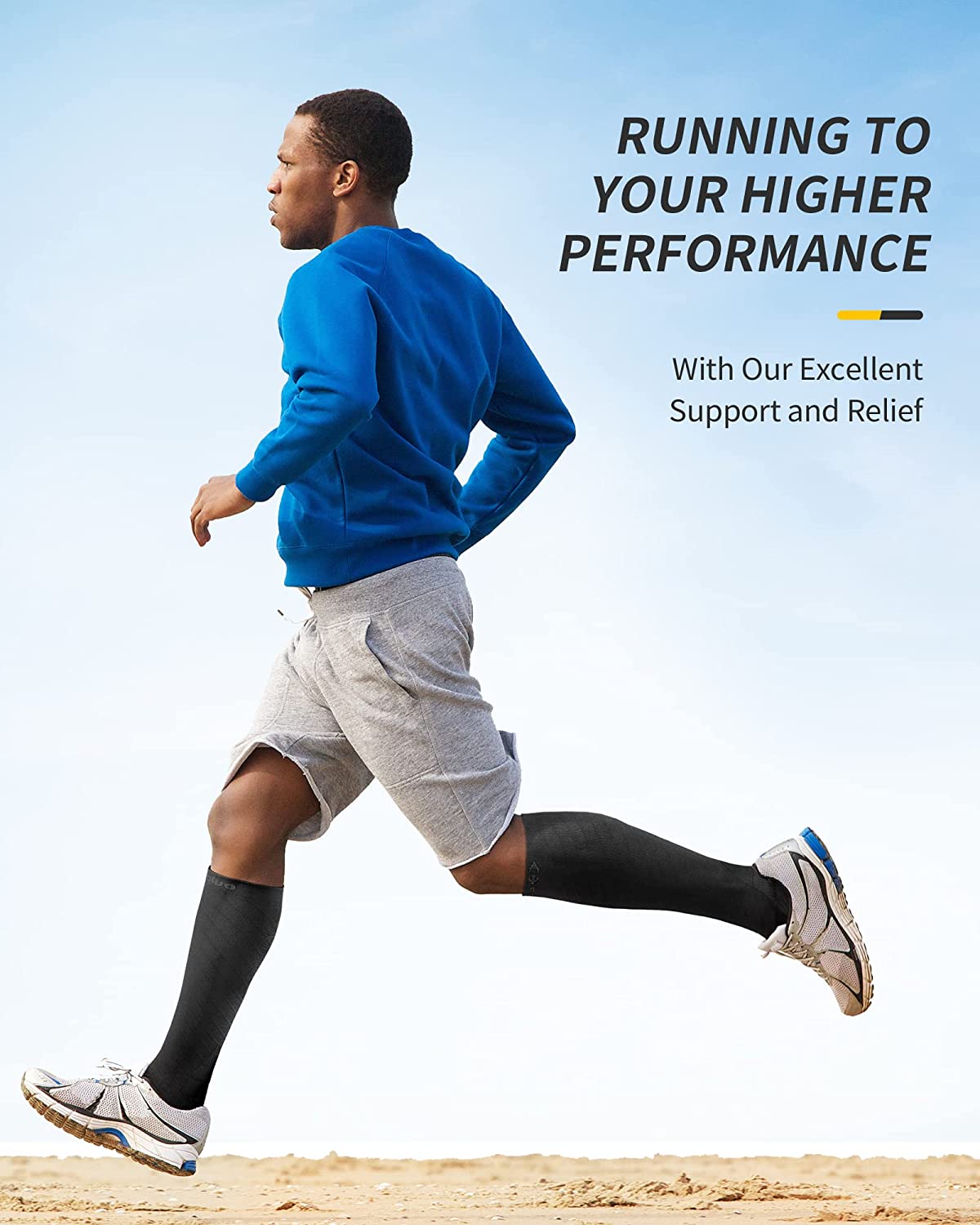 cambivo-compression-socks-chaussettes-contention-20-30-mmhg-2-paires-noir image 5