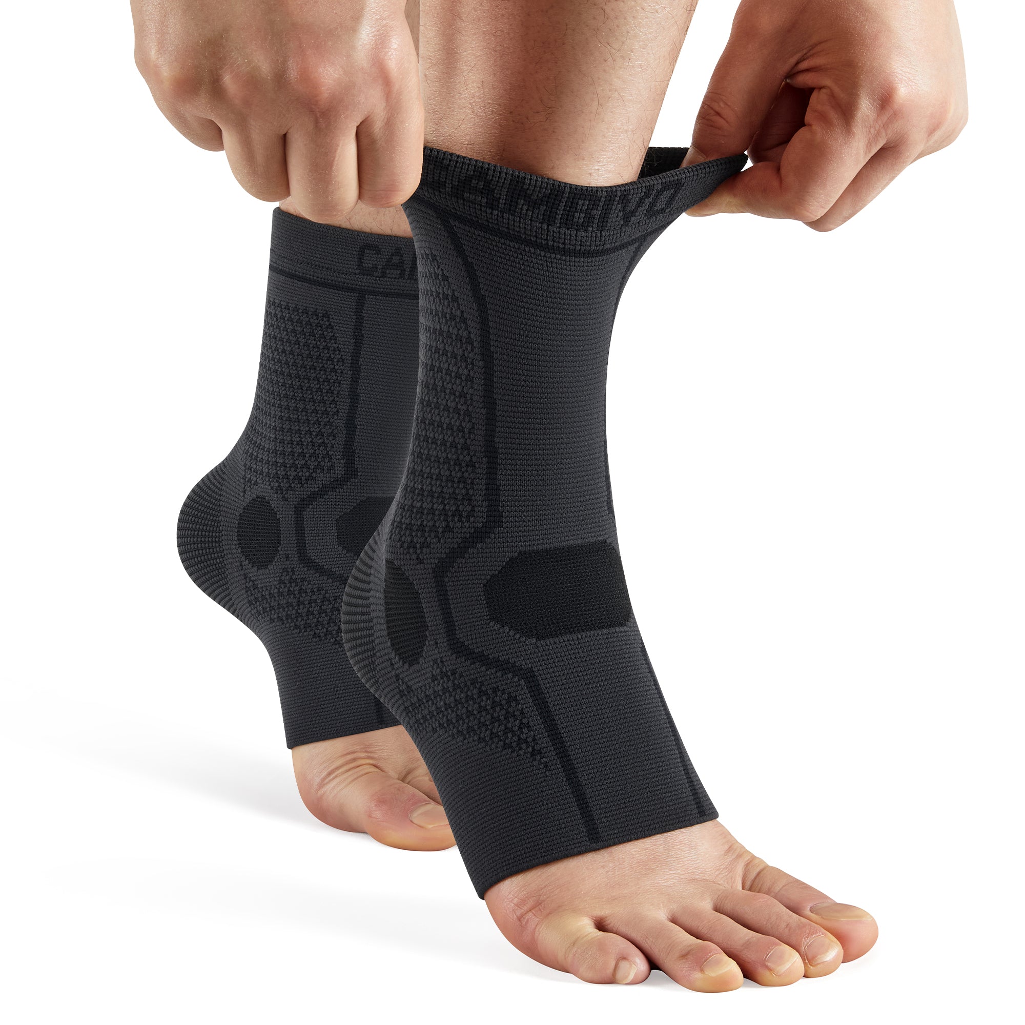 cambivo-ankle-support-chevill-re-compression-noir-1-paire-15-20-mmhg image 1