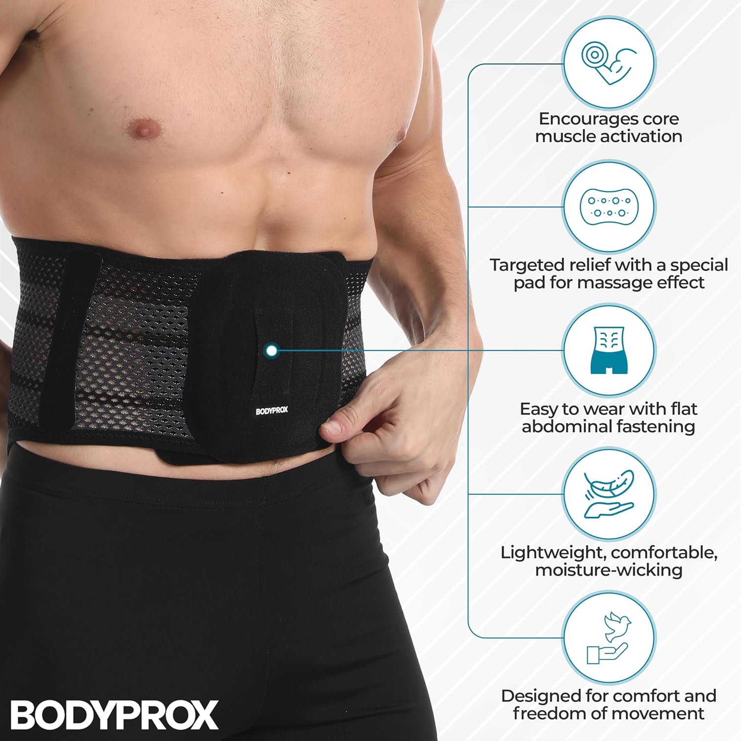 bodyprox-braces-supports-ceinture-lombaire-dos-taille-l-nylon image 2