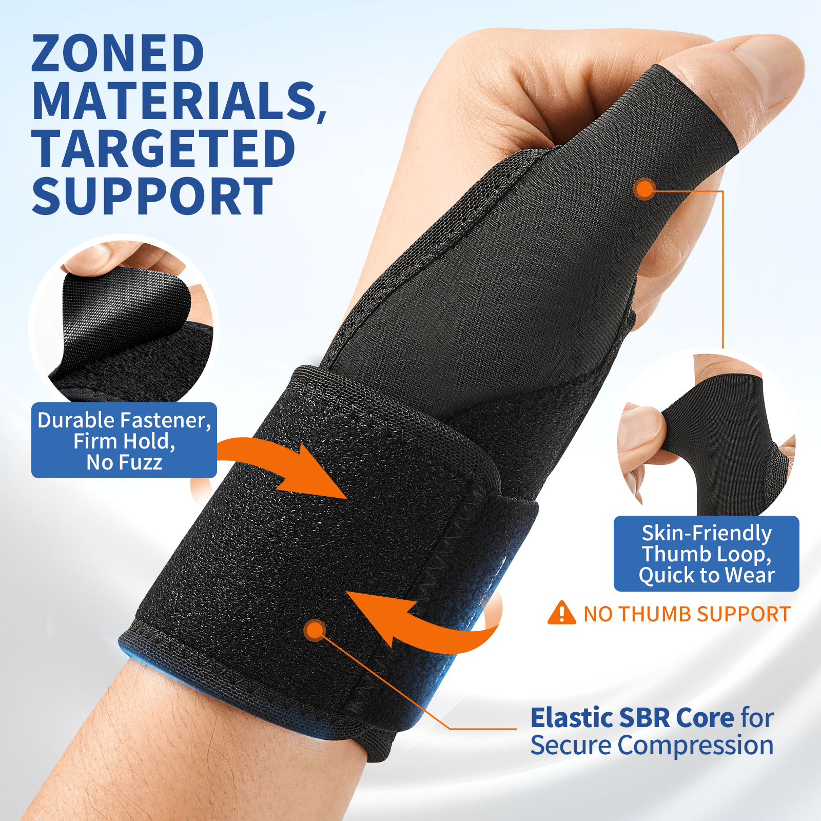 cambivo-wrist-brace-bande-poignet-compression-noir-paire-taille-unique image 3