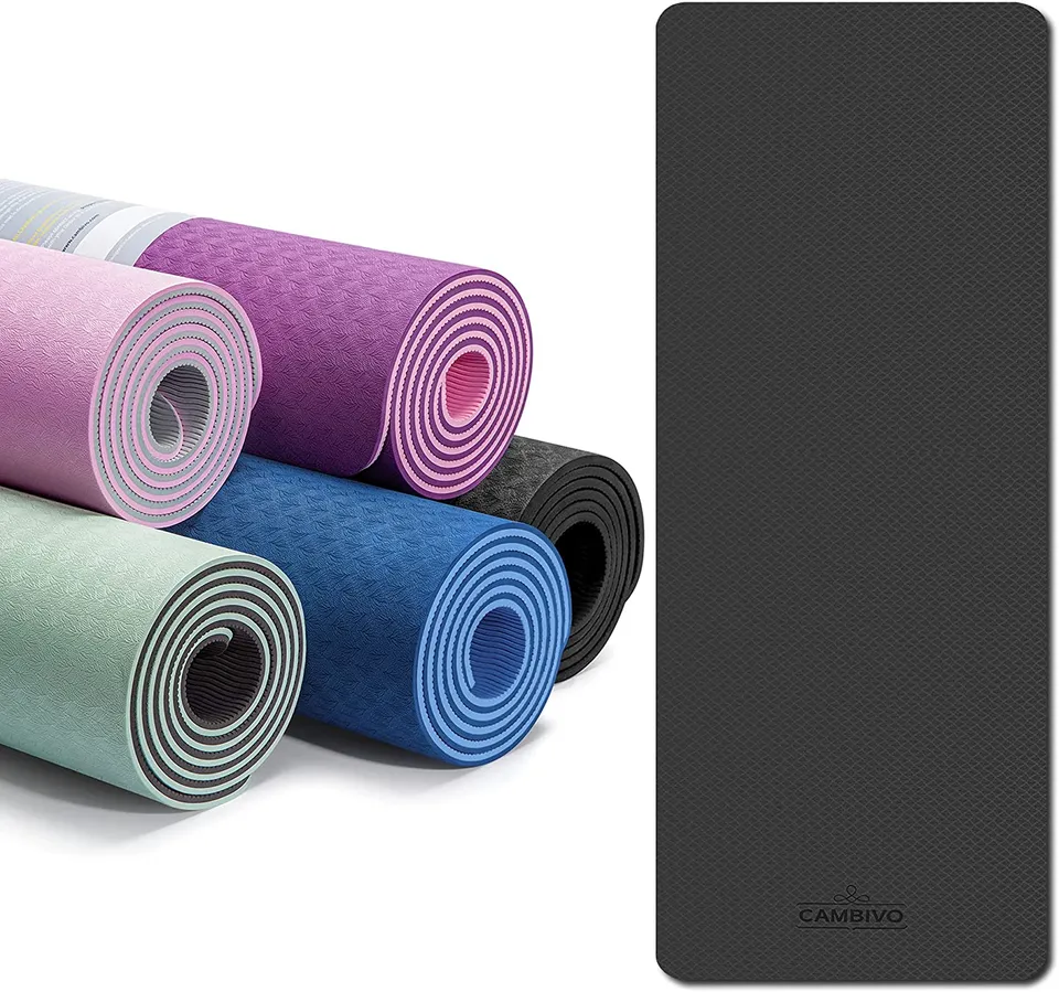 cambivo-yoga-mats-tapis-de-yoga-tpe-noir-8-mm-extra-pais image 1
