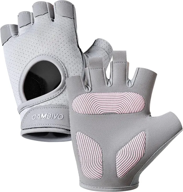 cambivo-wrist-brace-gants-de-musculation-rose-noir-taille-m-1-paire image 1
