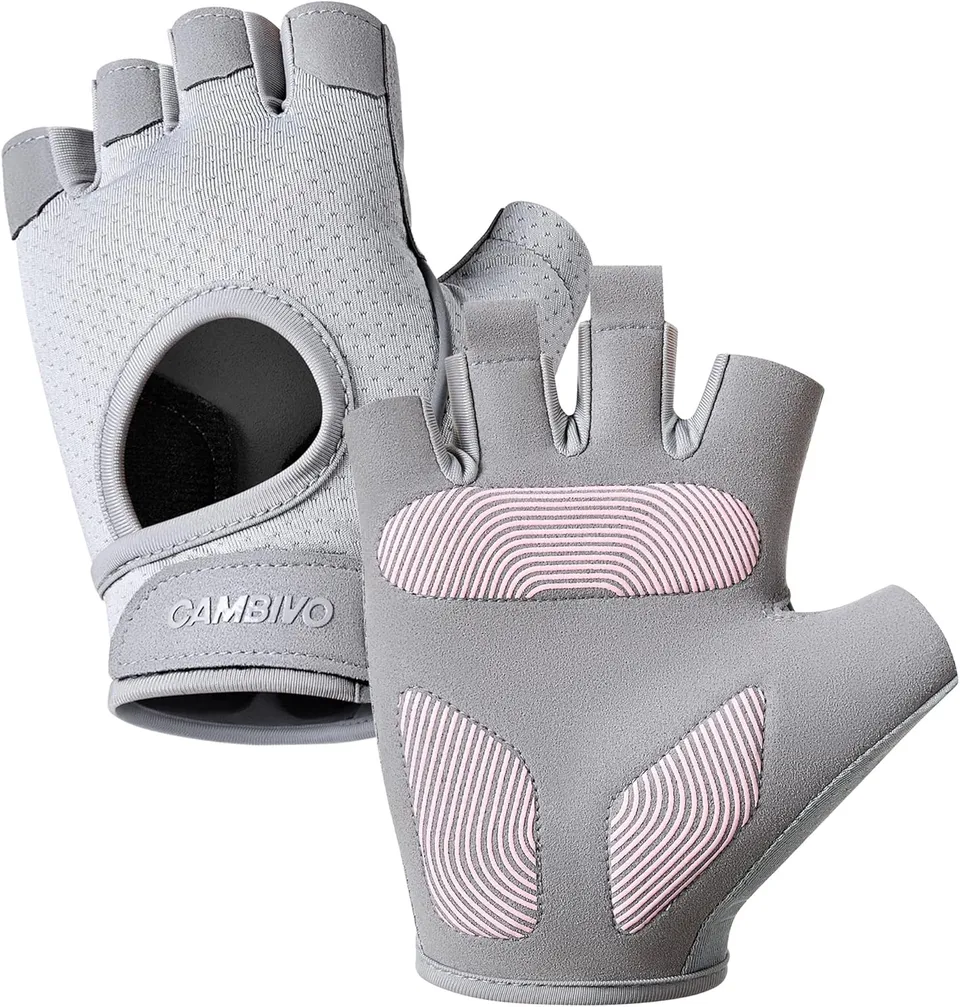 cambivo-wrist-brace-gants-de-musculation-rose-noir-taille-m-1-paire image 1