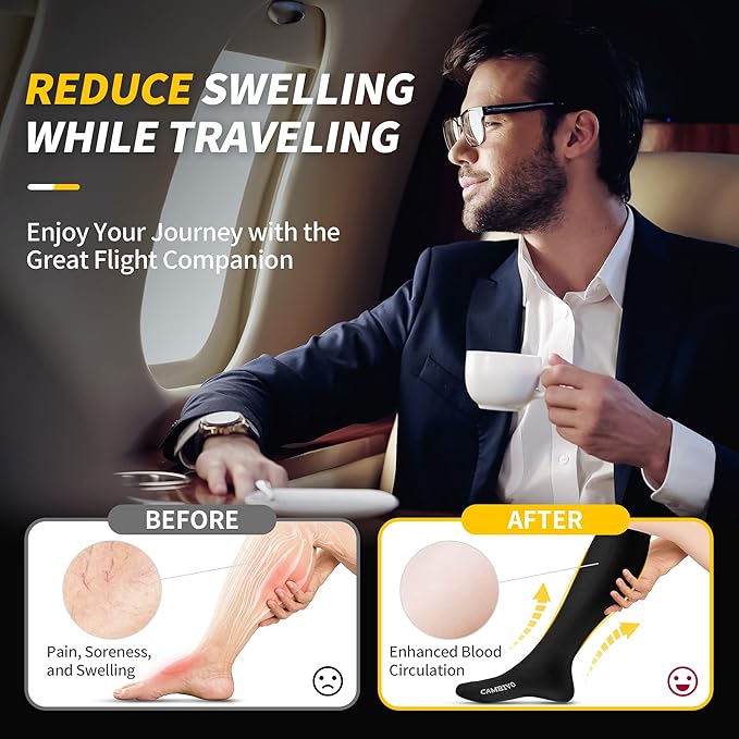 cambivo-compression-socks-chaussettes-de-contention-noires-3-paires-20-30-mmhg image 5