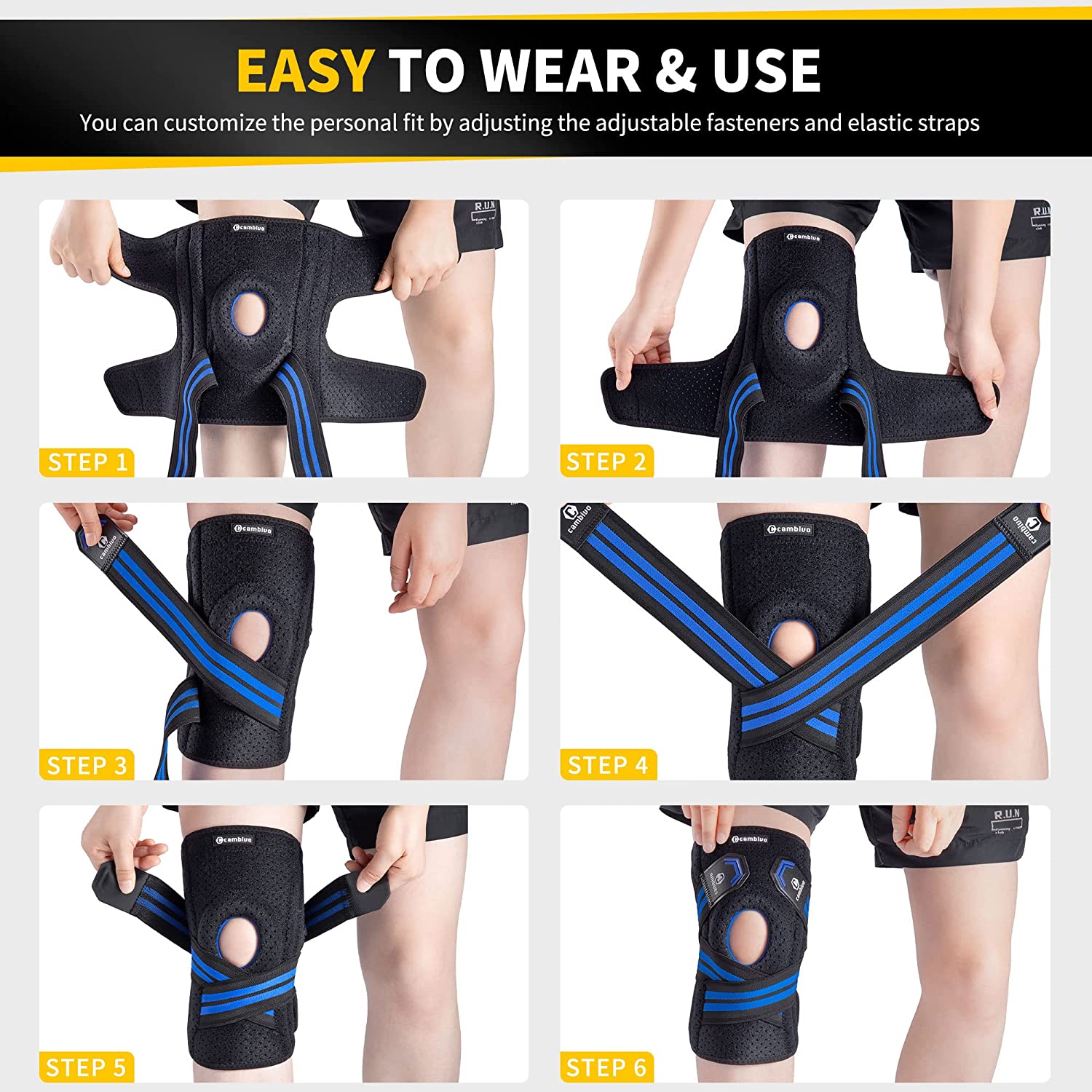 cambivo-knee-braces-genouill-re-r-glable-bleu-marine image 5