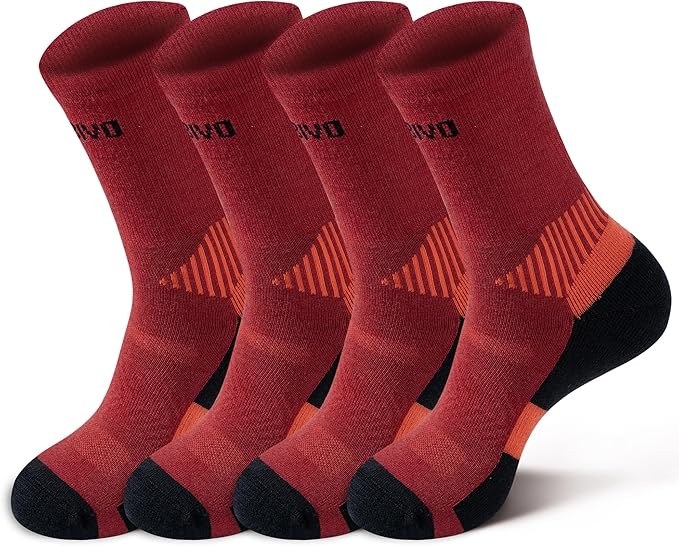 cambivo-hiking-socks-chaussettes-laine-randonn-e-2-paires-rouge image 7